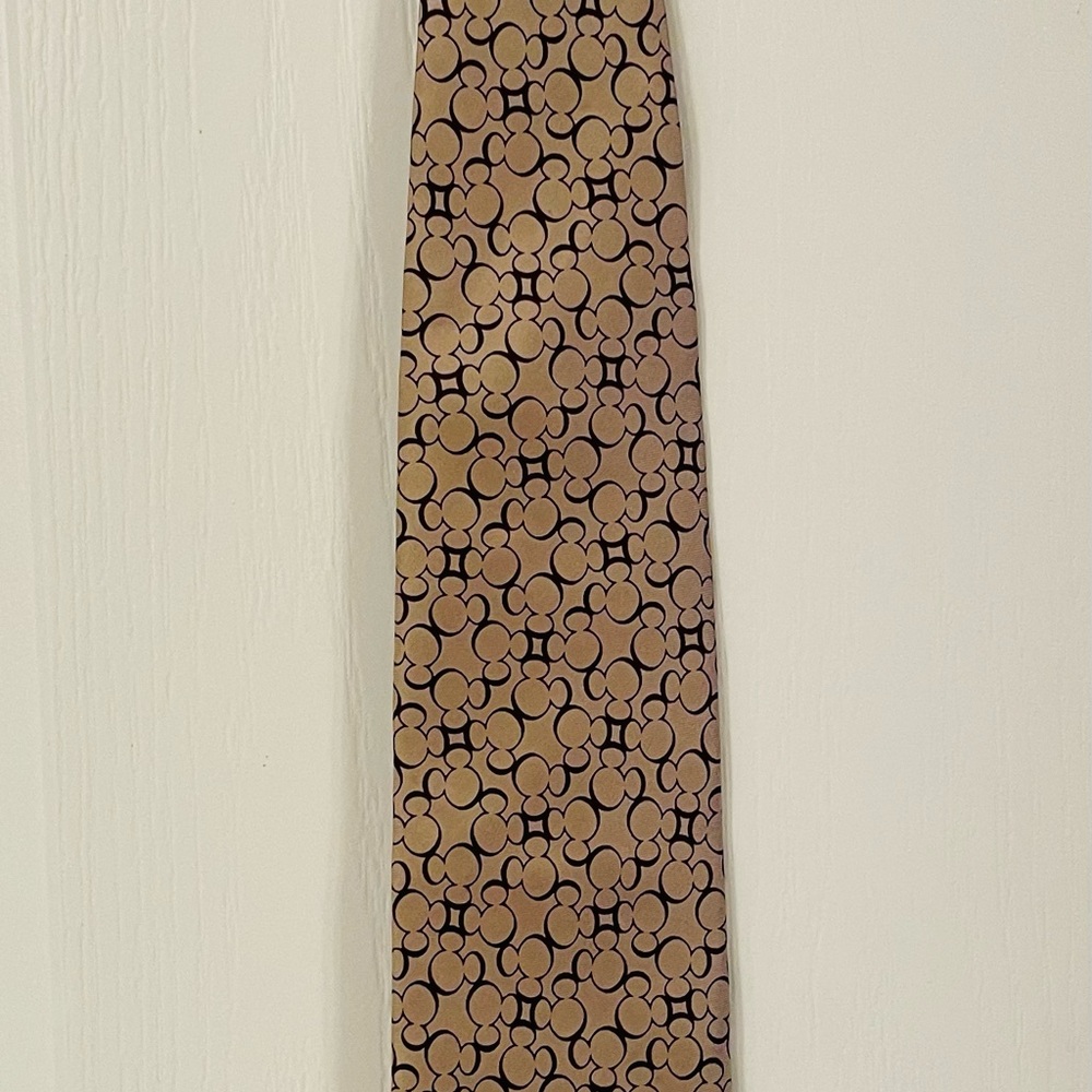 Disney Brown and Black Patterned Men's Tie